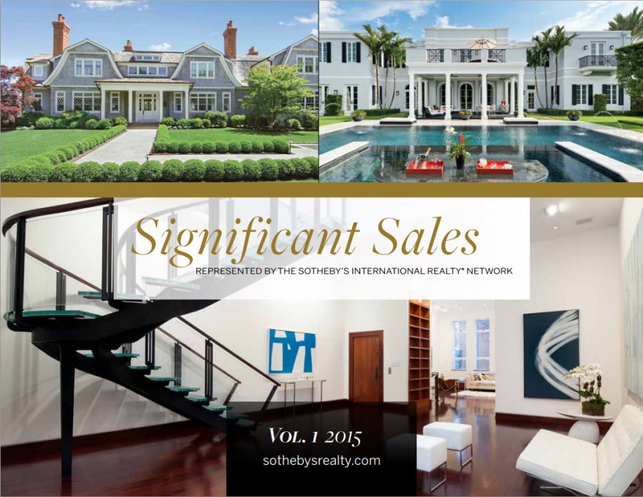 Dream Homes from Round the World - Significant Sales 2015 Vol. 1