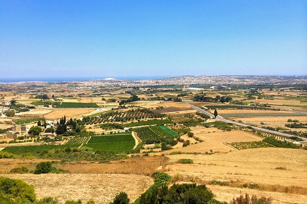 View from Mdina bastions.