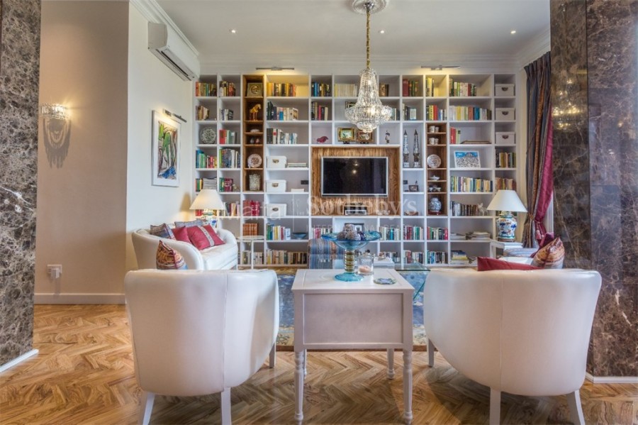 Colourful living area of Valletta luxury apartment