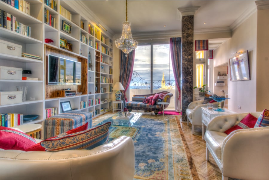 Colourful living room, Valletta apartment