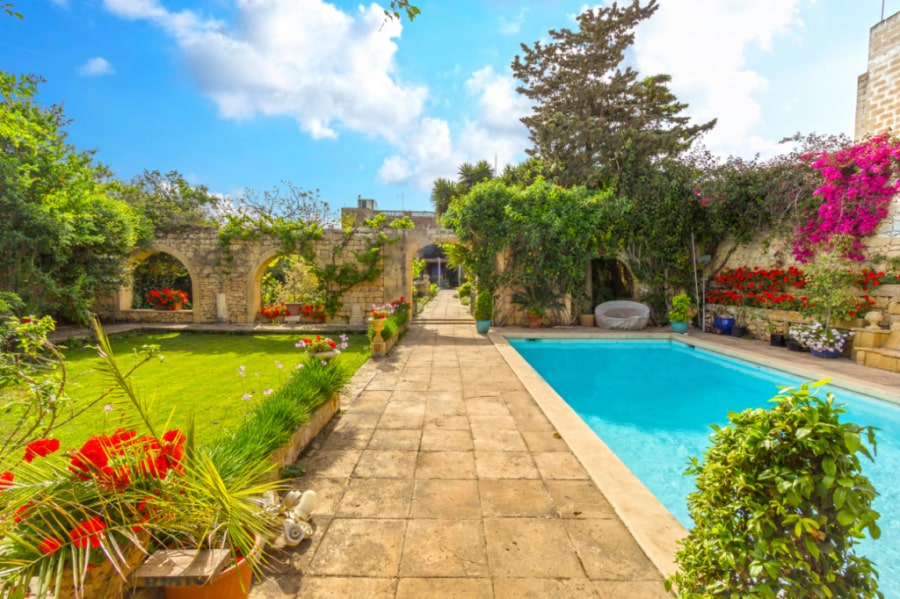 Garden in Zejtun Palazzo