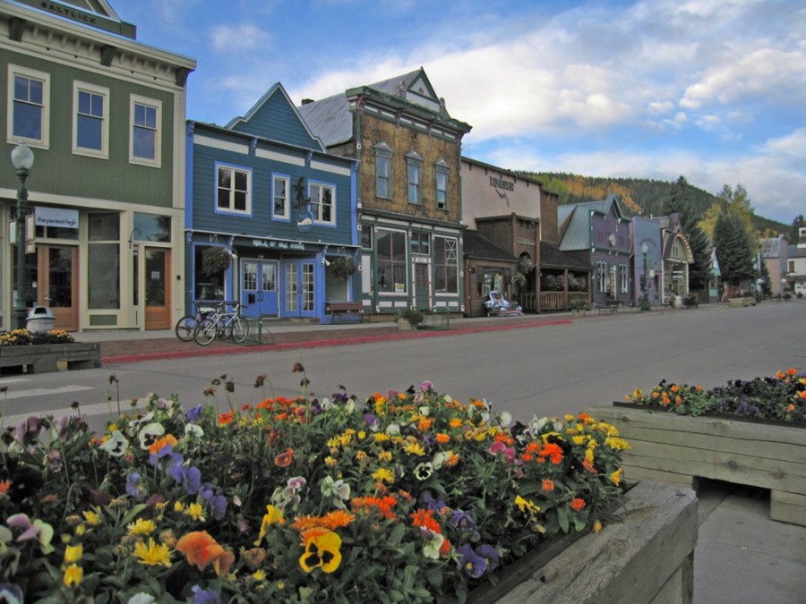 The flowers abound on Elk Avenue, Crested Butte in the summer time.