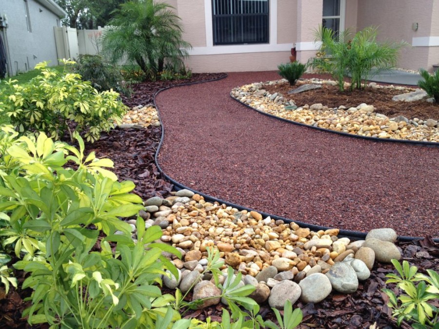 decorate with rocks